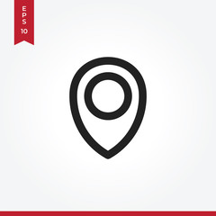 Location vector icon in modern style for web site and mobile app