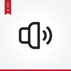 Volume vector icon in modern style for web site and mobile app