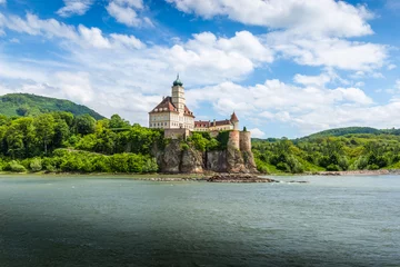 Foto op Plexiglas Schonbuhel castle, Danube river, Lower Austria © Sergey Fedoskin