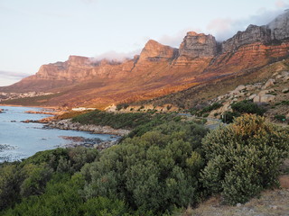 Table Mountain and Twelve Apostles, Cape Peninsula, South Africa