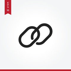 Chain vector icon in modern style for web site and mobile app