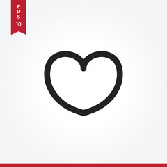 Heart vector icon in modern style for web site and mobile app