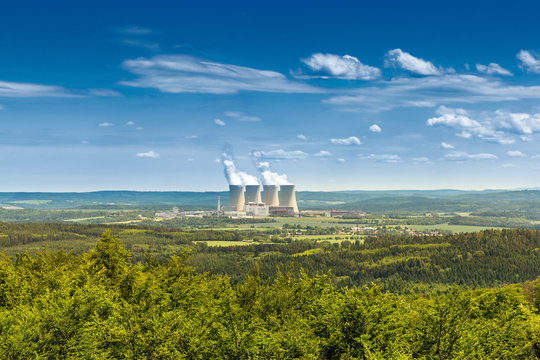 Nuclear power plant Temelin in Czech Republic. Europe.