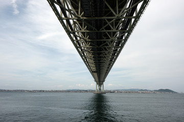 明石海峡大橋（淡路島から舞子方面を見る）
