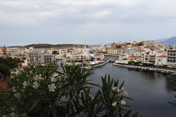 View of the Voulismeni lake, Agios Nikolaos, Crete