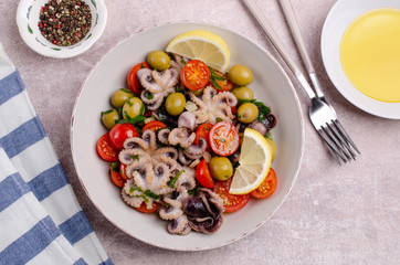 Salad with octopus