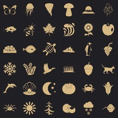 Inborn icons set. Simple set of 36 inborn vector icons for web for any design