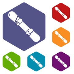 Snowboard icon. Simple illustration of snowboard vector icon for web