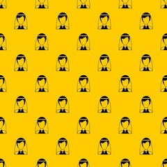 Beautiful bride in simple style isolated on white background vector illustration