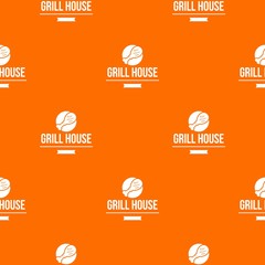 Grill chicken pattern vector orange for any web design best