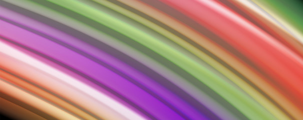 Fluid liquid color wave lines, glowing colorful light effect, abstract composition template. Geometric technology abstract pattern. Movement concept