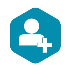 Add new user account or add new friend in simple style isolated on white background vector illustration