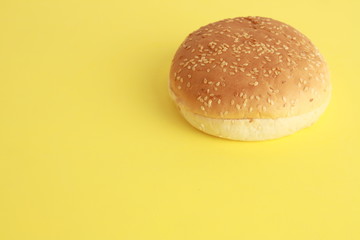 hamburger bun with sesame seeds