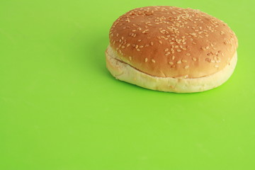 hamburger bun with sesame seeds
