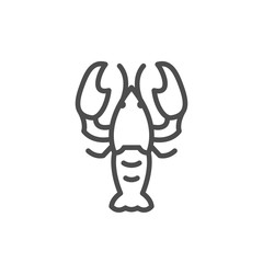 Lobster line outline modern icon