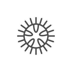 Sea urchin line outline icon