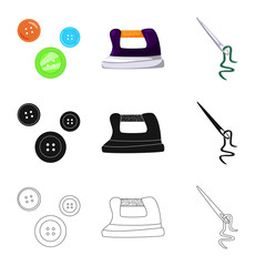 Vector design of craft and handcraft symbol. Set of craft and industry stock symbol for web.