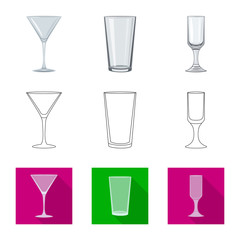 Vector design of form and celebration logo. Set of form and volume stock symbol for web.