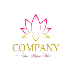 Lotus logo, lotus icon, vector design creative element, business sign, spa logo, green, flower, bloom, nature.