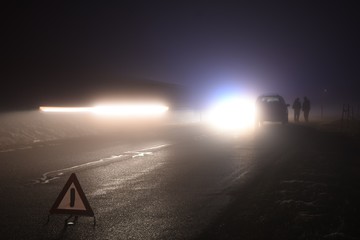 Verkehrsunfall im Nebel