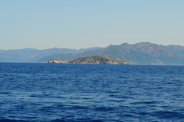 A boat trip on the Aegean Sea overlooking the islands