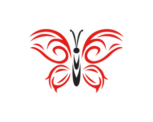Obraz premium Beauty Butterfly Logo Template Vector icon design
