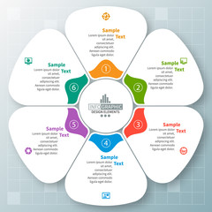 Abstract 3D Paper Infographics. Business template .Vector illustration