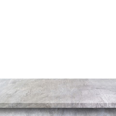 Empty concrete table on isolated white and background with copy space.