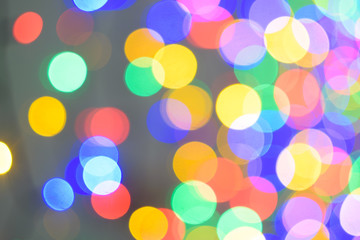 Abstract colorful blurred out of focus lights, bokeh background