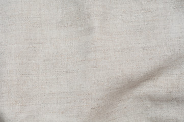 Gray beige fabric texture background. Tablecloth. Natural cotton