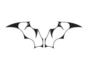 Bat vector icon logo template illustration design