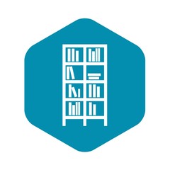 Bookcase in simple style isolated on white background vector illustration