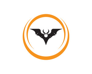 Bat vector icon logo template illustration design