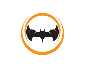 Bat vector icon logo template illustration design