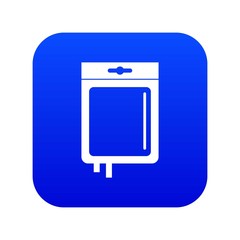 Blood transfusion icon digital blue for any design isolated on white vector illustration