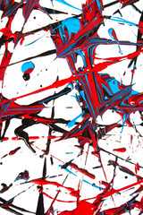 Violent Lines Paint Emotional Background Red Blue and Black