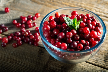 Ripe cranberries