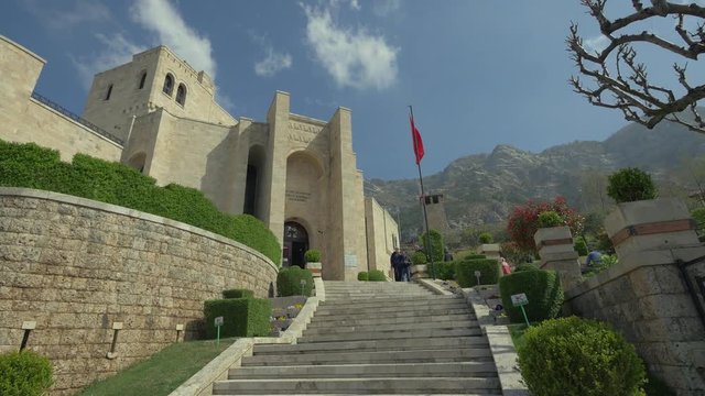 National Museum of George Skanderbeg at Kruja, Albania. Steadicam shot