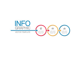 Vector iInfographic template for business, presentations, web design, 3 options.