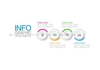 Vector iInfographic template for business, presentations, web design, 4 options.