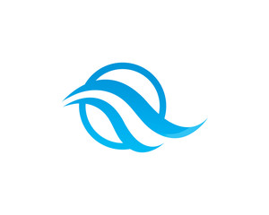 Water Wave Icon Logo Template vector illustration design 