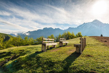 Mountains of Georgia, a beautiful landscape of mountains