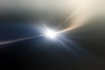 Abstract background of a solar wind and rays.