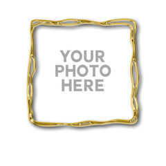 Golden irregular frame for your photo