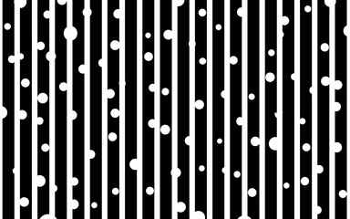 Black and white strip pattern with dots