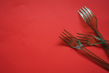 fork and knife on plate with fork and knife