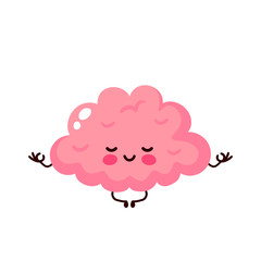 Strong cute healthy happy human brain meditate