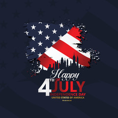 Obraz na płótnie Canvas Fourth of July Independence Day, Vector illustration