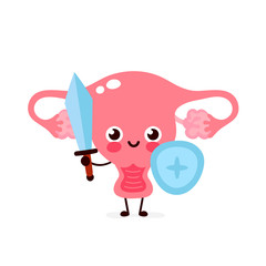 Strong cute healthy happy uterus