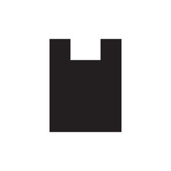 Plastic bag vector icon